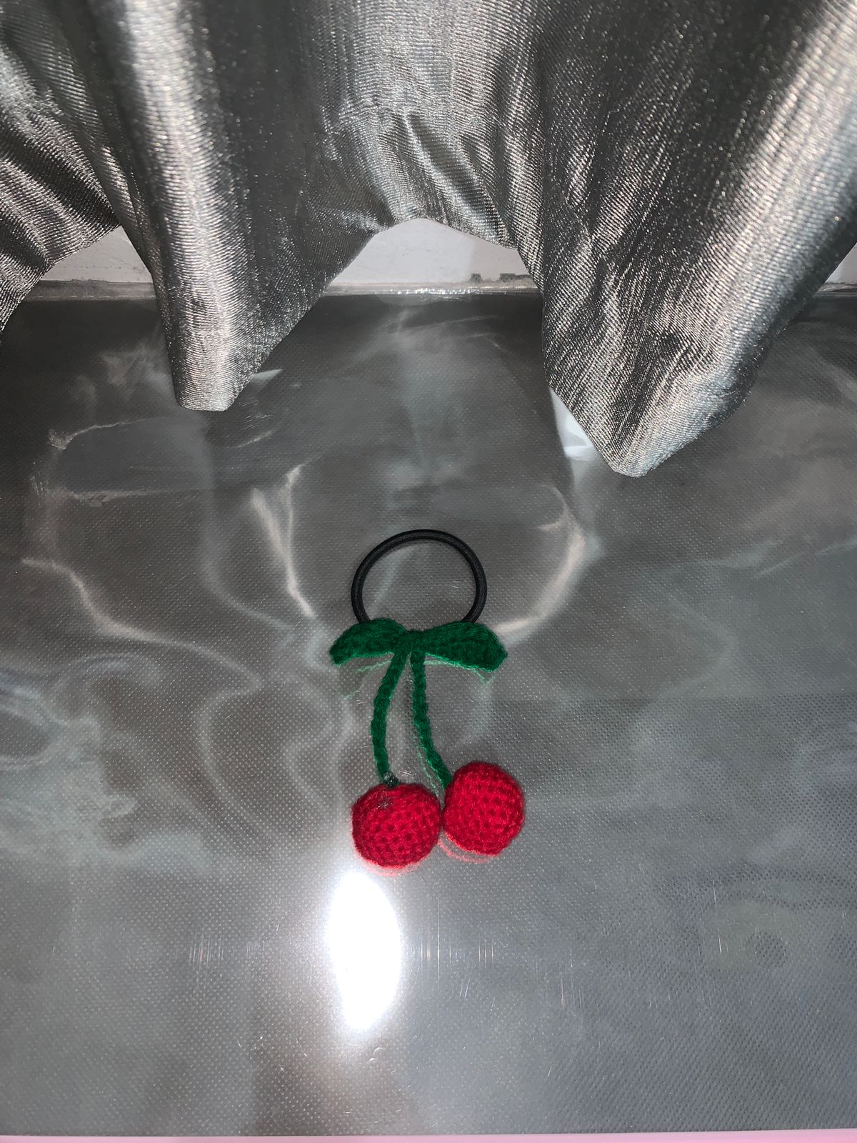 Cherry hair tie